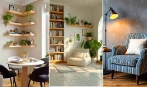 In what way does shifting bulky furniture slightly away from walls change how a room feels?